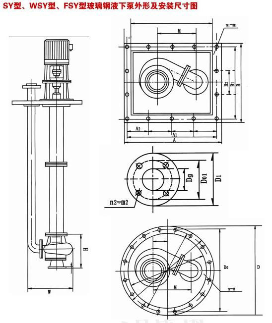 FSY型、WSY型立式玻璃鋼液下泵